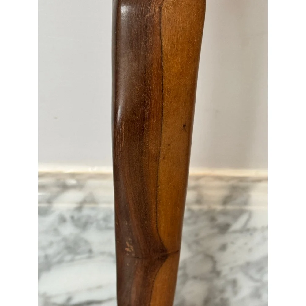 Vintage Mid Century Hand Carved Wooden Female Figure Candle Holder African 17”